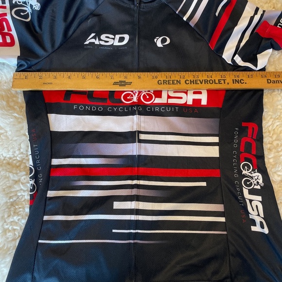 PEARL IZUMI Cycling Jersey, Navy, Red, White, Women's Large, Club Fit, Full Zip - Picture 2 of 5